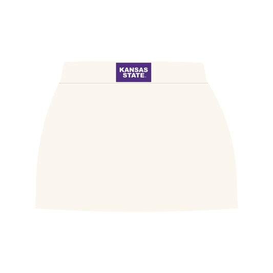 The Hayden High Waisted Skort Kansas State Woven Label | Bone