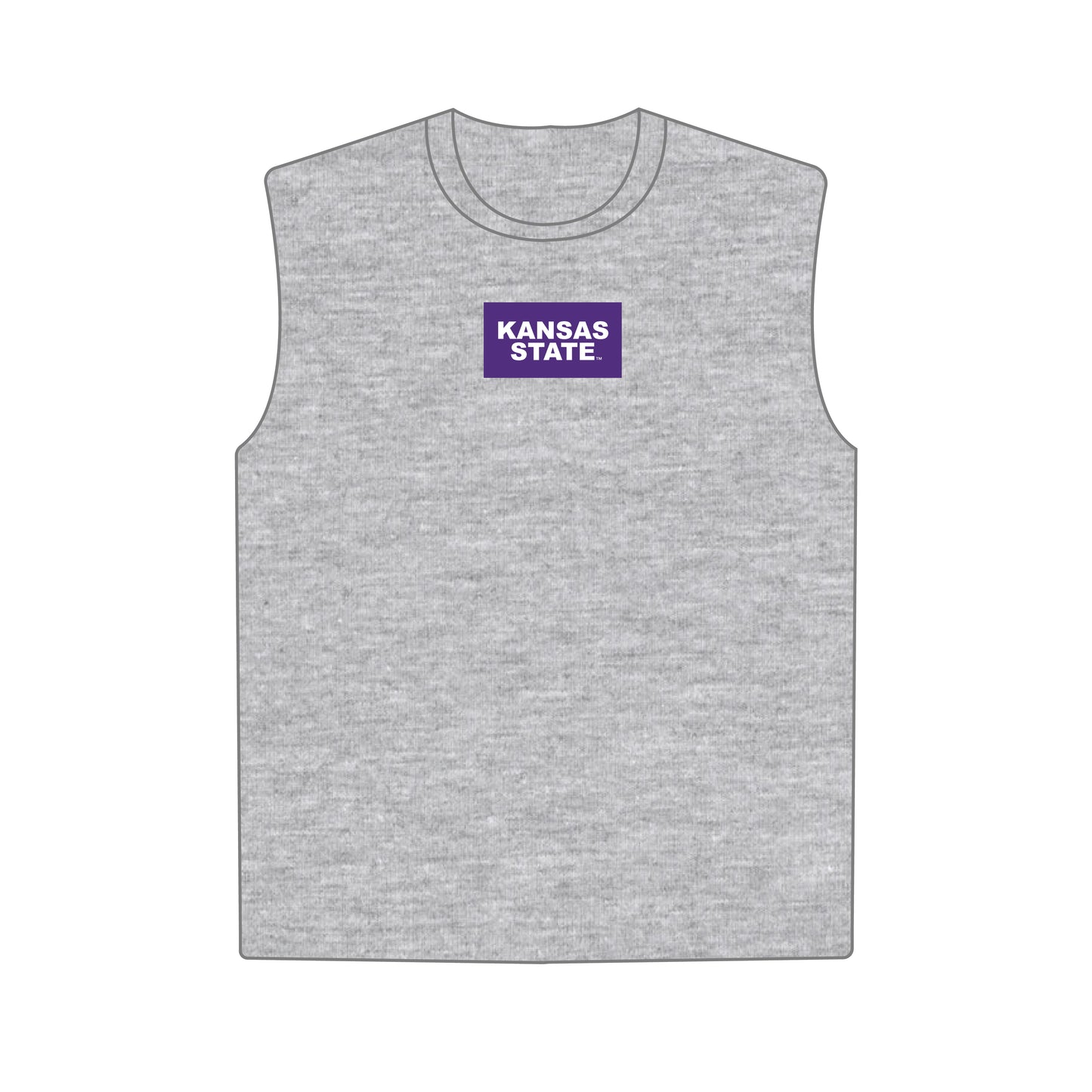 The Anna Active Tank Kansas State Woven Label | Youth Heather Grey