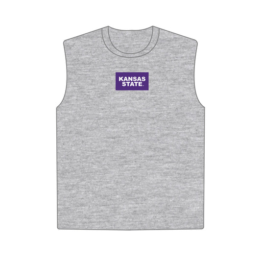 The Anna Active Tank Kansas State Woven Label | Youth Heather Grey