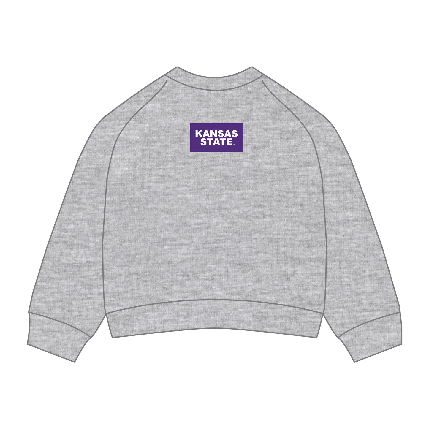The Ava Airy Crewneck Kansas State | Heather Grey