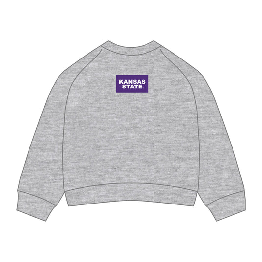 The Ava Airy Crewneck Kansas State | Heather Grey