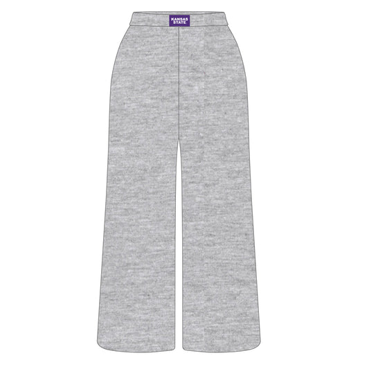 The Ava Airy Pants Kansas State Woven Label | Heather Grey