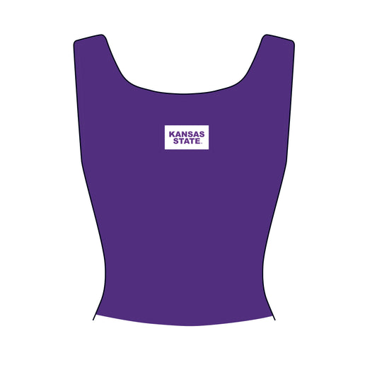 The Alli Ribbed Tank Kansas State Woven Label | Youth Purple