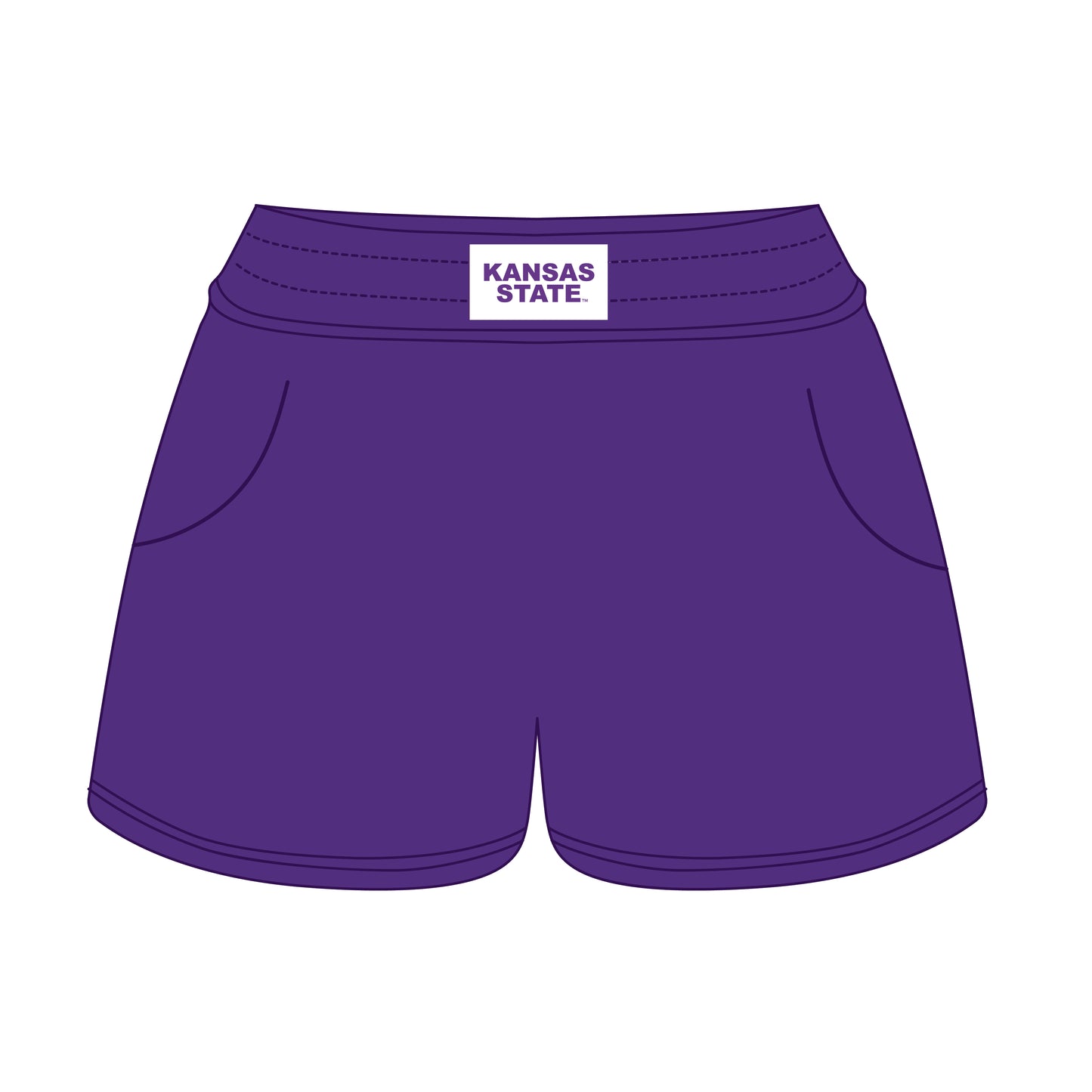 The Ava Airy Shorts Kansas State Woven Label | Purple