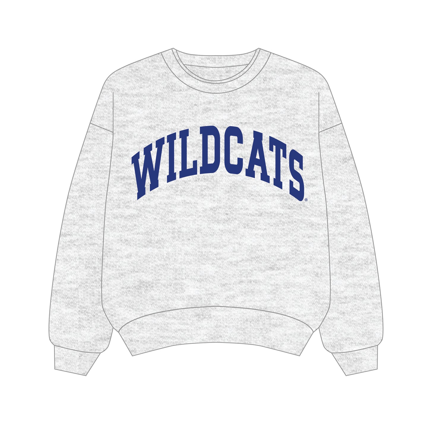 The Olivia Oversized Crewneck Kentucky | Ash