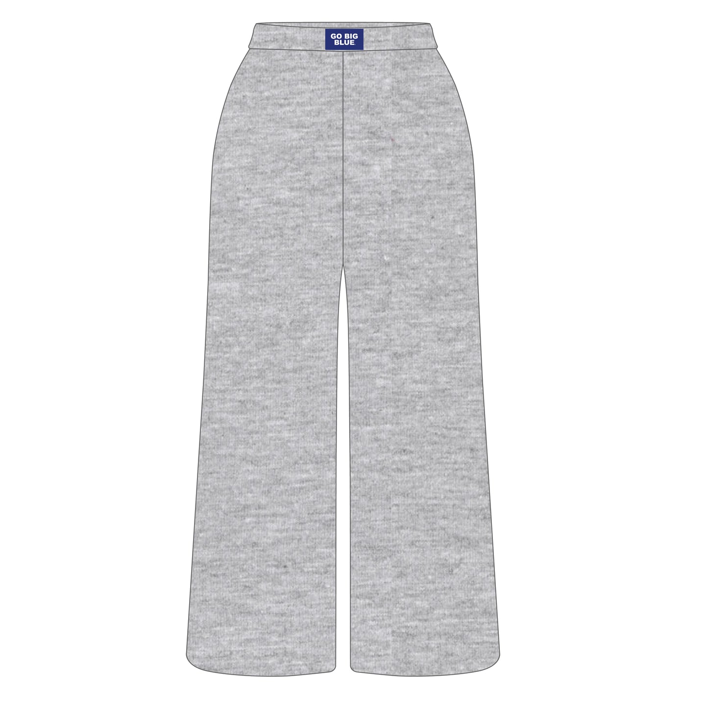 The Ava Airy Pants Go Big Blue Woven Label | Heather Grey