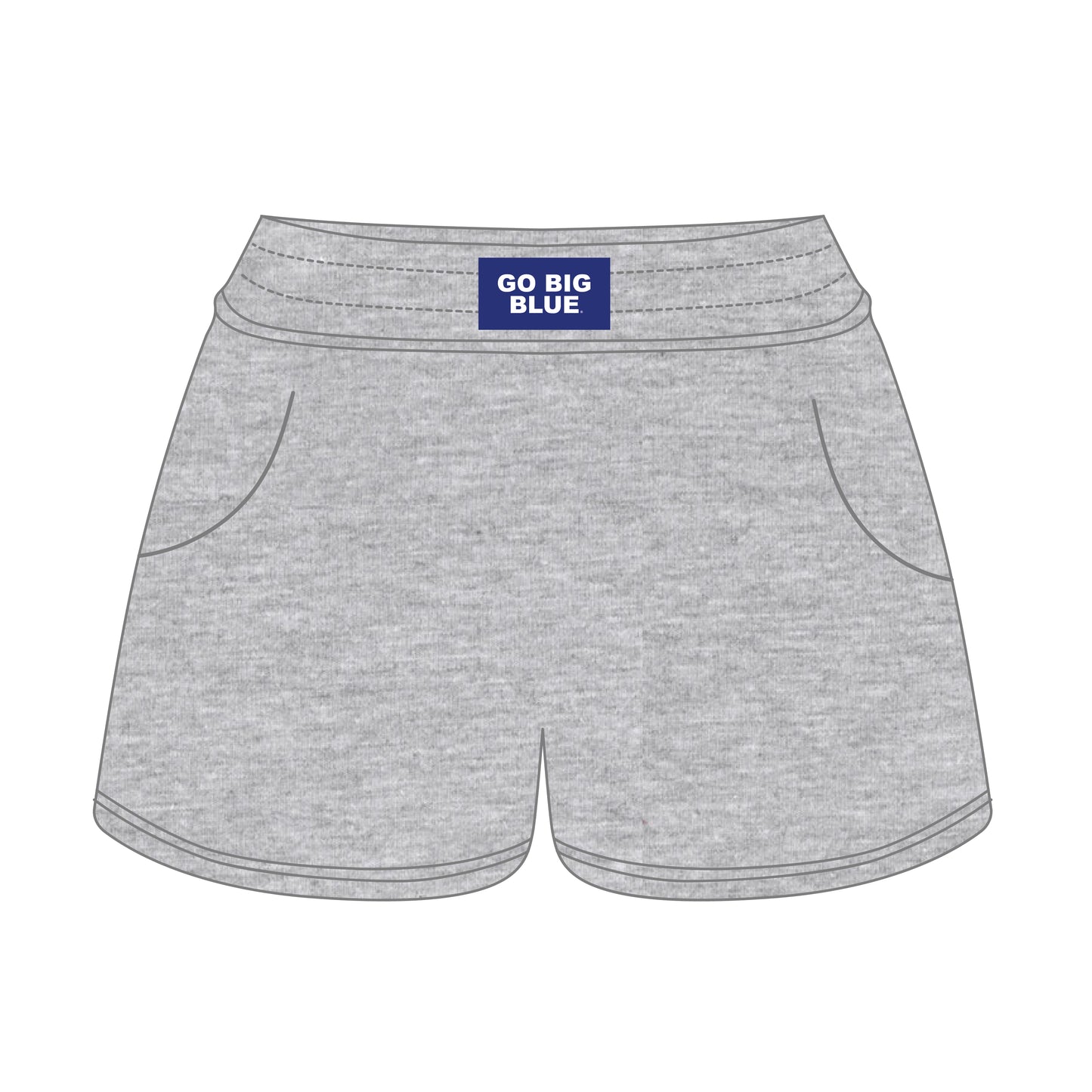 The Ava Airy Shorts Go Big Blue Woven Label | Heather Grey