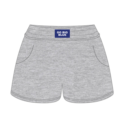The Ava Airy Shorts Go Big Blue Woven Label | Heather Grey