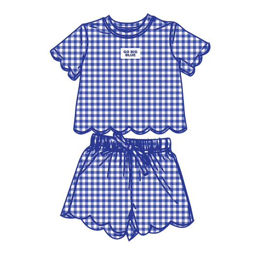 The Sue Scalloped Set Go Big Blue | Youth Royal