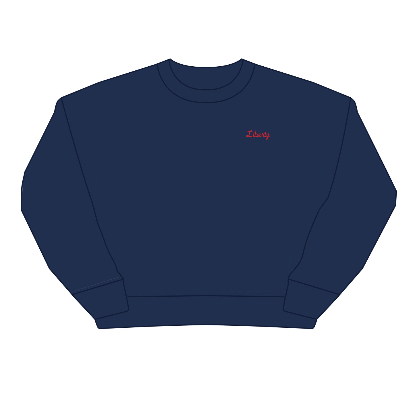 The Brooke Solid Crewneck Liberty | Youth Navy