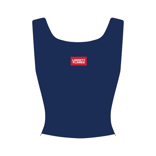 The Alli Airy Tank Liberty Flames Woven Label | Royal Blue