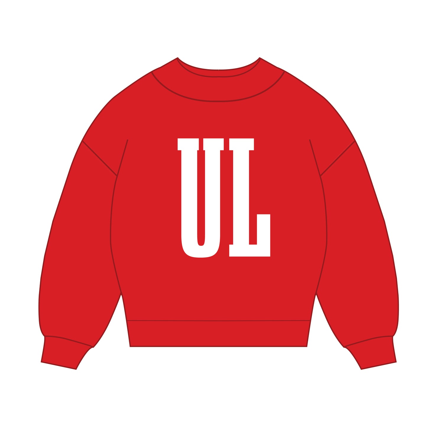 The Madi Varsity Mockneck Louisiana | Bright Red