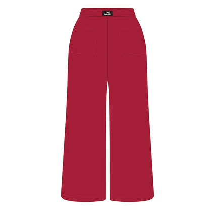 The Ava Airy Pants The Ville Woven Label | Crimson