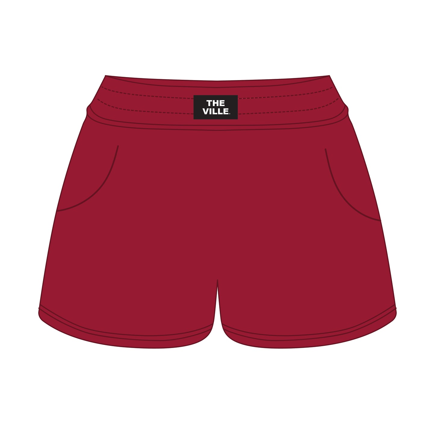 The Ava Airy Shorts The Ville Woven Label | Youth Crimson