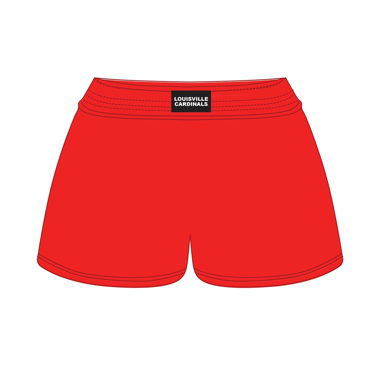 The Liz Nylon Shorts Louisville Cardinals Woven Label | Red