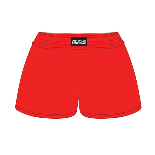 The Liz Nylon Shorts Louisville Cardinals Woven Label | Red