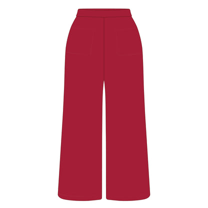 The Ava Airy Pants The Ville Woven Label | Crimson