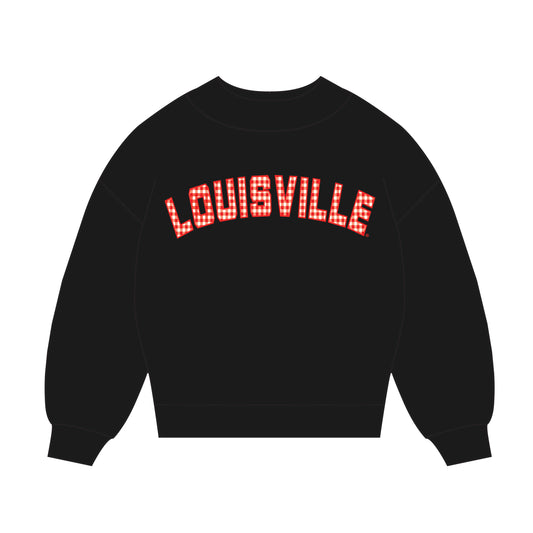 The Mallory Gingham Mockneck Louisville | Black