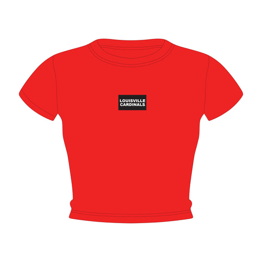 The Raegan Ribbed Baby Tee The Ville Woven Label | Crimson