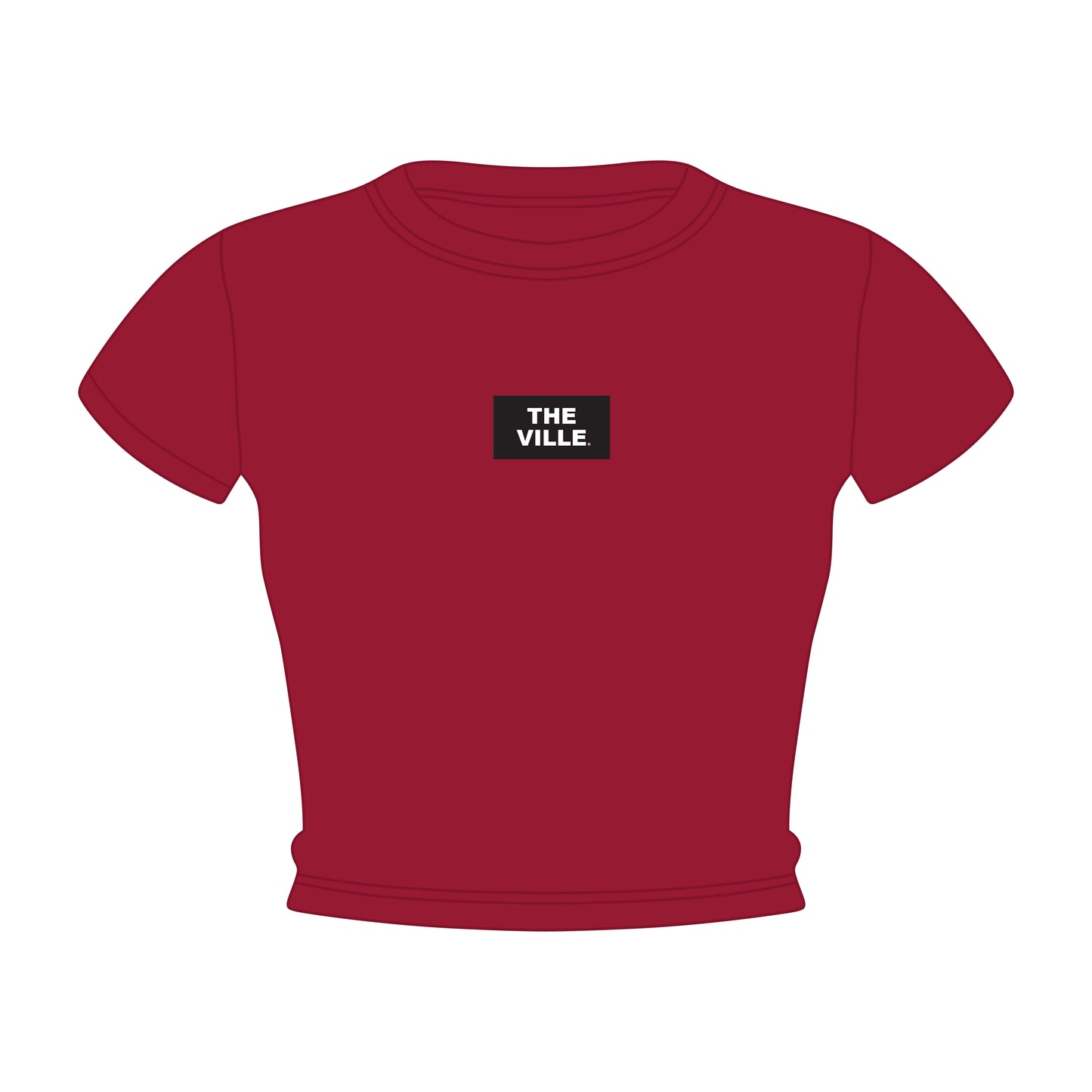 The Raegan Ribbed Baby Tee The Ville Woven Label | Crimson