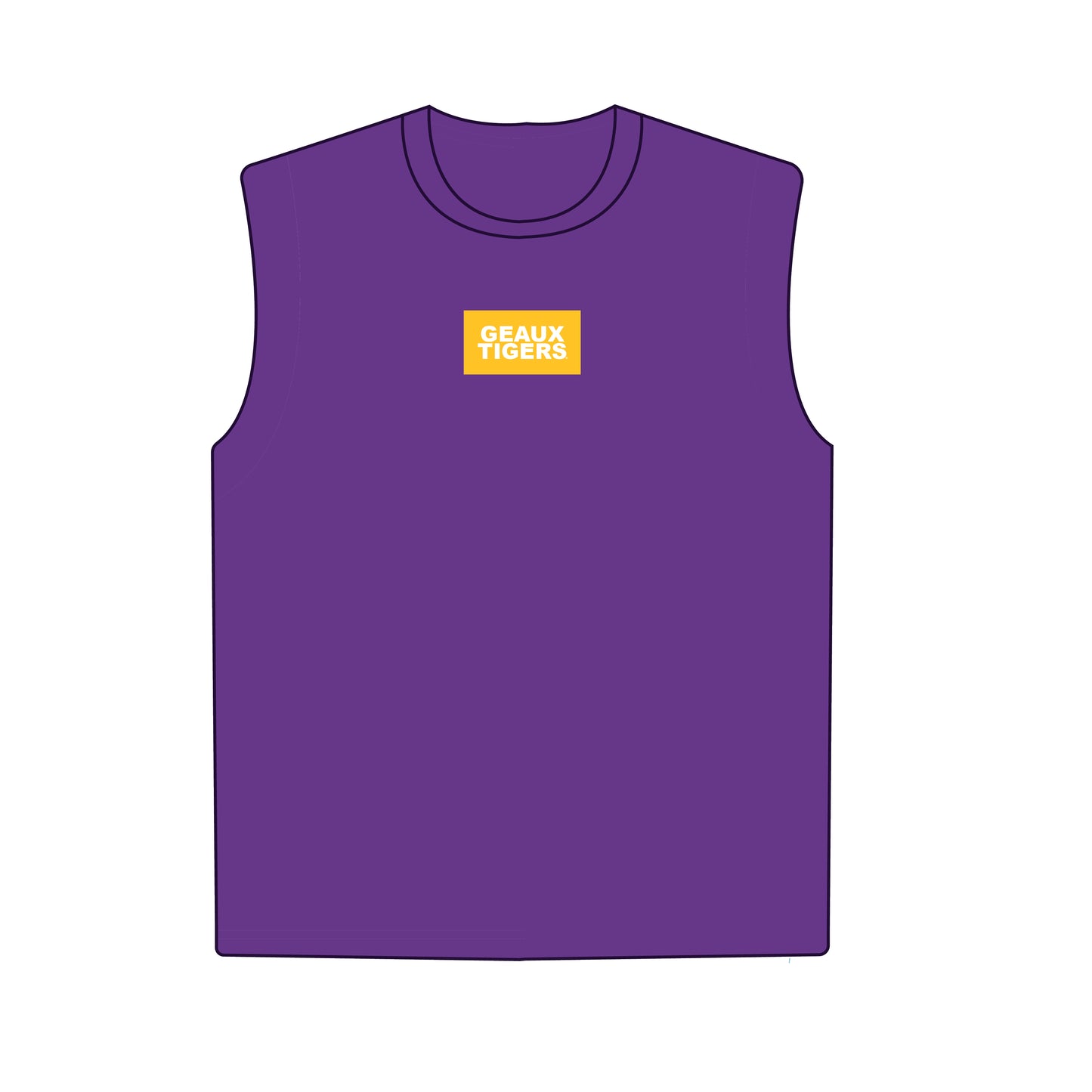 The Anna Active Tank Geaux Tigers Woven Label | Purple