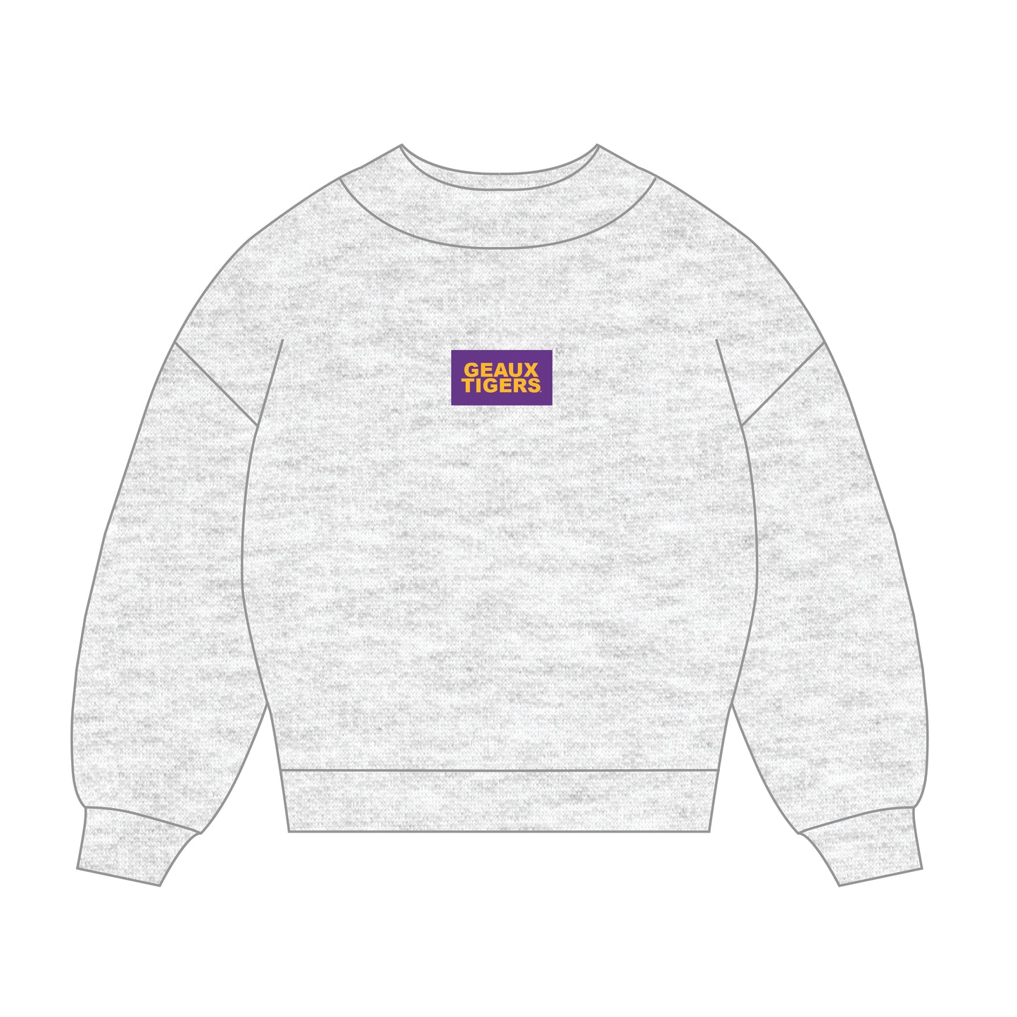 The Mary Mockneck Geaux Tigers Woven Label | Youth Ash