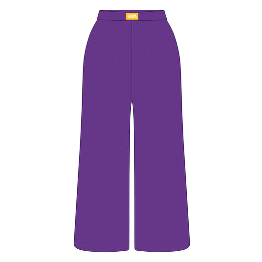 The Ava Airy Pants Geaux Tigers Woven Label | Purple