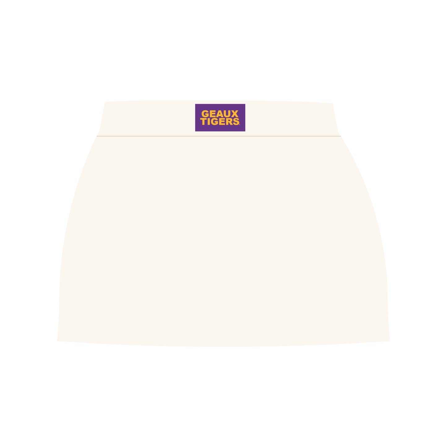 The Hayden High Waisted Skort Geaux Tigers Woven Label | Bone