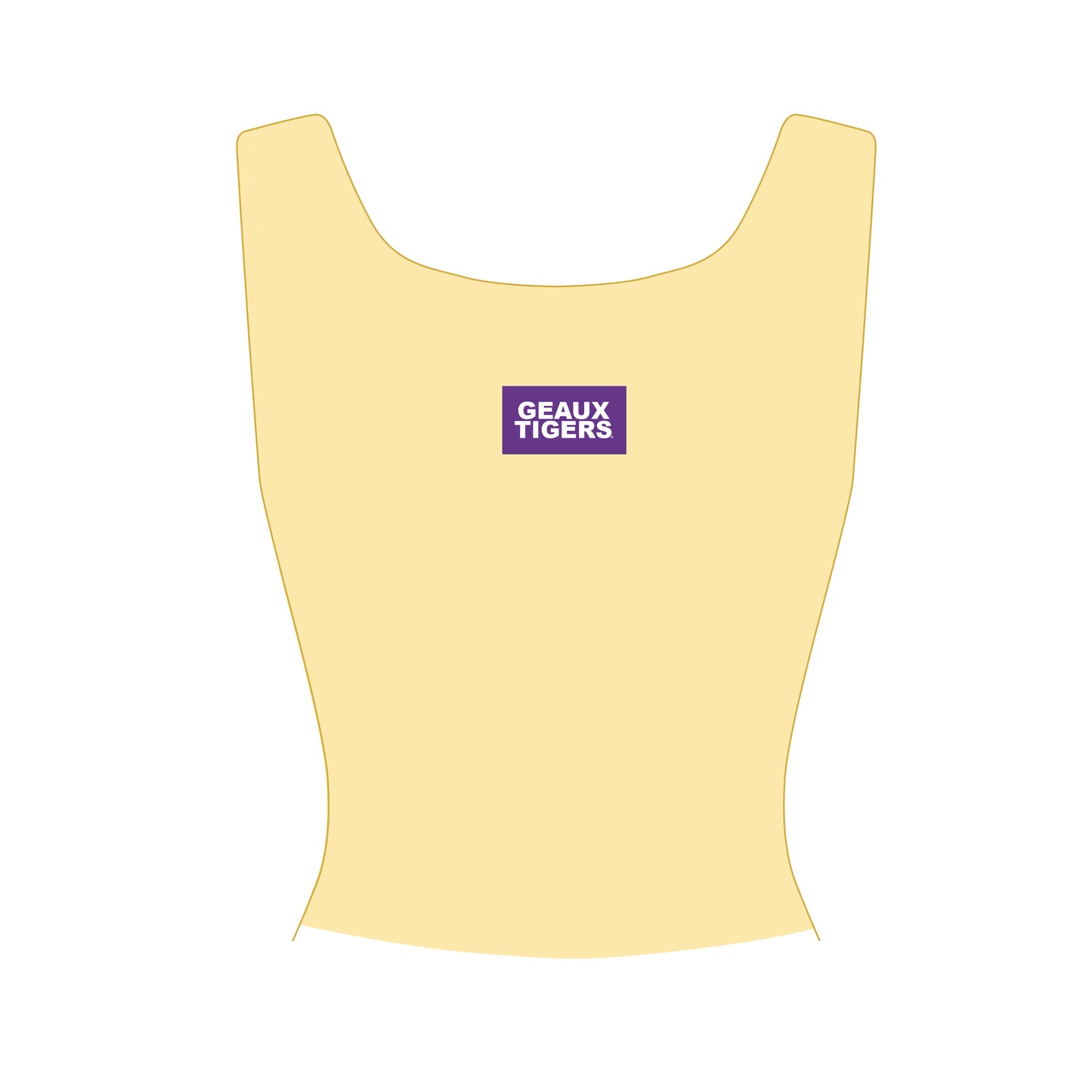 The Alli Ribbed Tank Geaux Tigers Woven Label | Butter