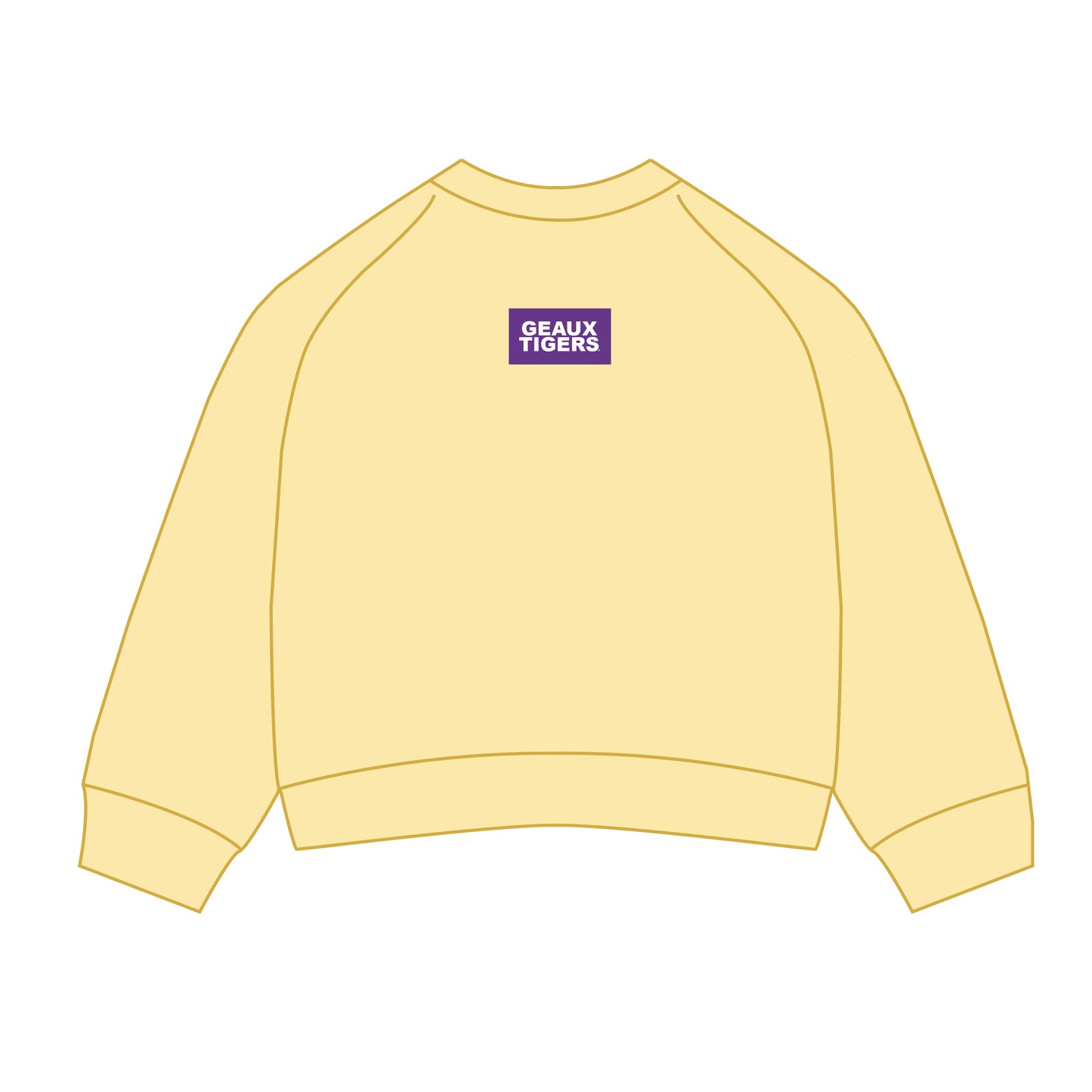 The Ava Airy Crewneck Geaux Tigers Woven Label | Butter
