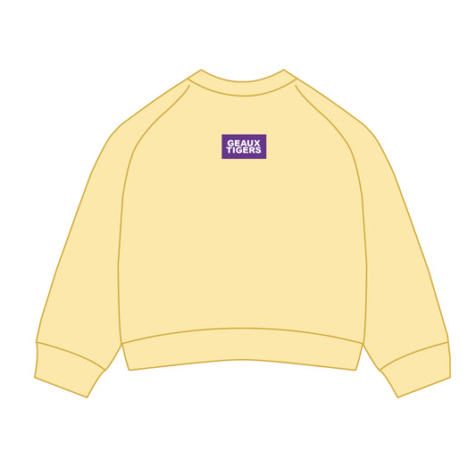 The Ava Airy Crewneck Geaux Tigers Woven Label | Youth Butter