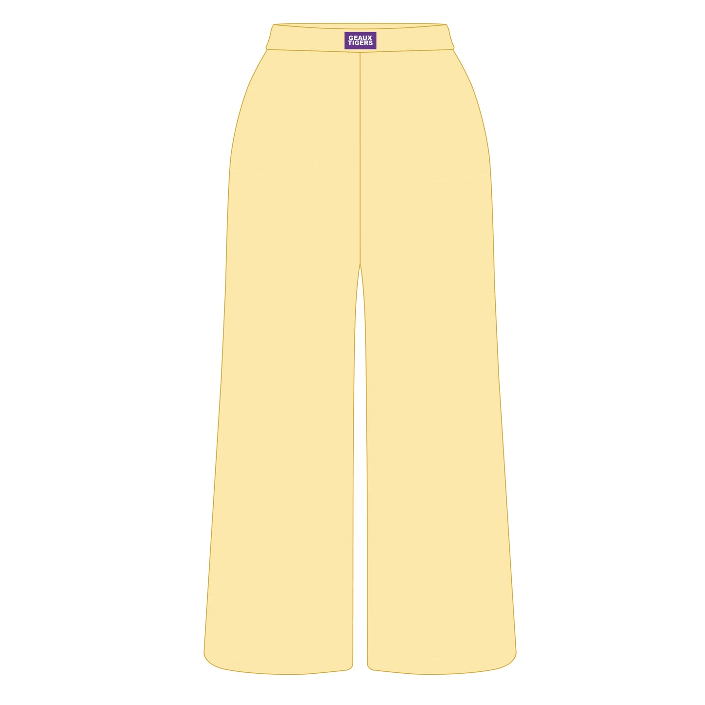 The Ava Airy Pants Geaux Tigers Woven Label | Butter