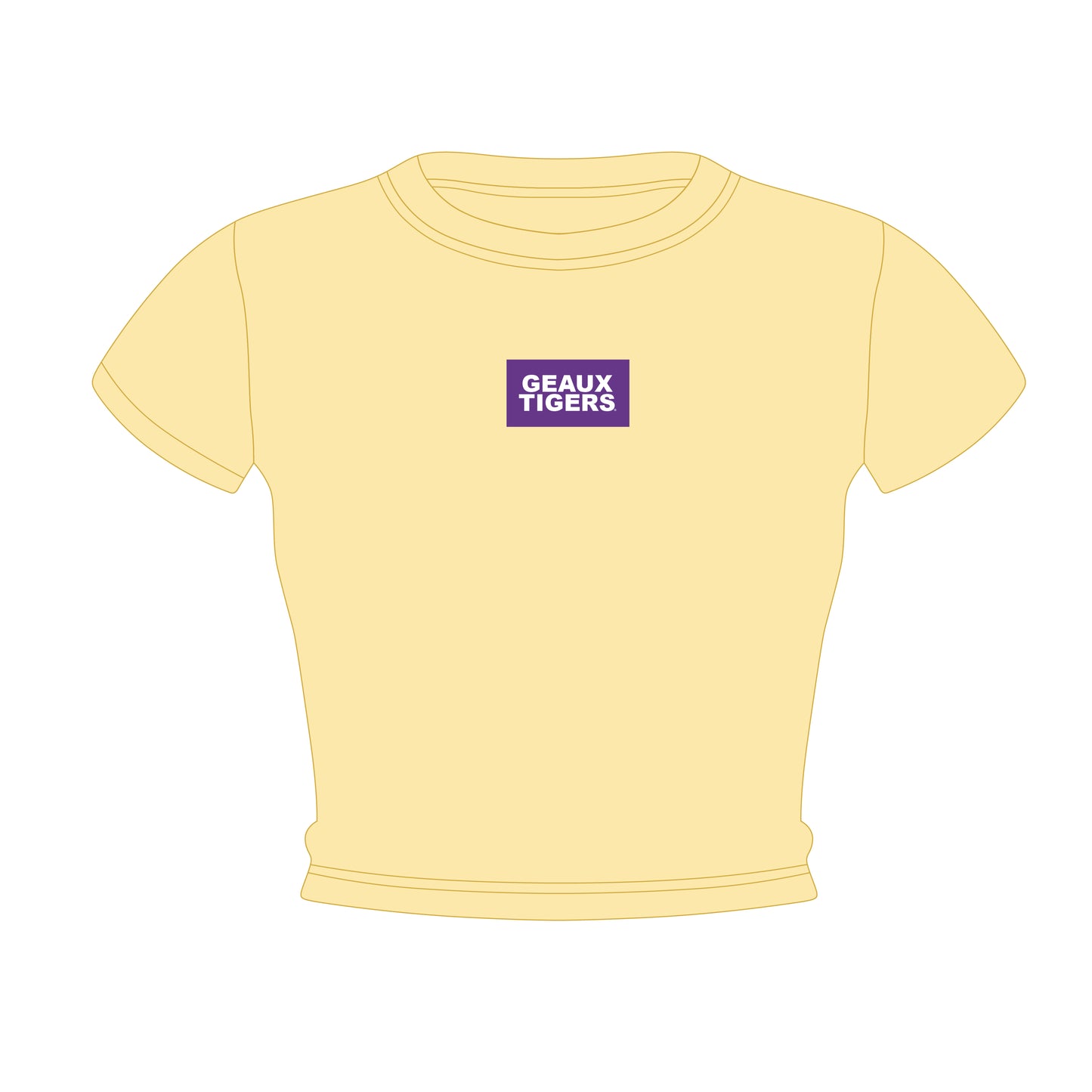 The Raegan Ribbed Baby Tee Geaux Tigers Woven Label | Butter