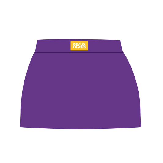 The Hayden High Waisted Skort Geaux Tigers Woven Label | Purple