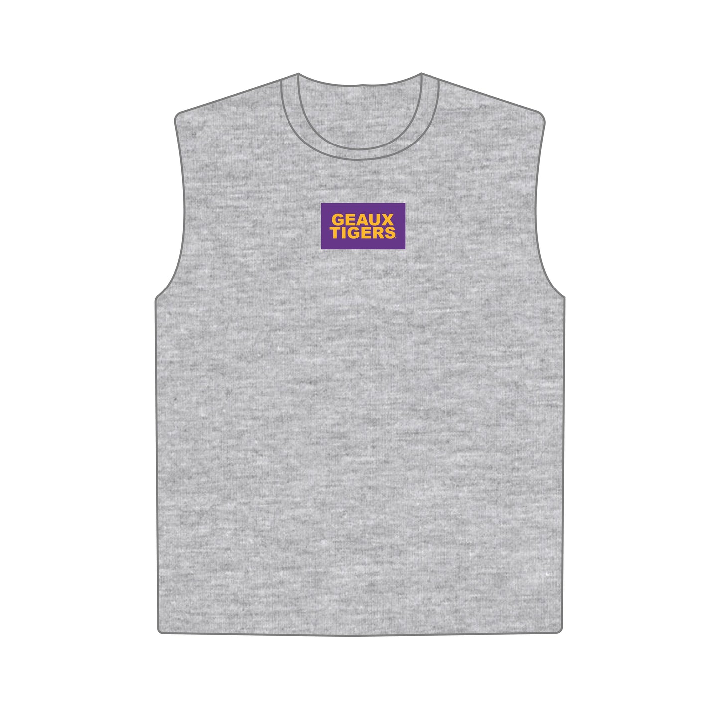 The Anna Active Tank Geaux Tigers Woven Label | Heather Grey