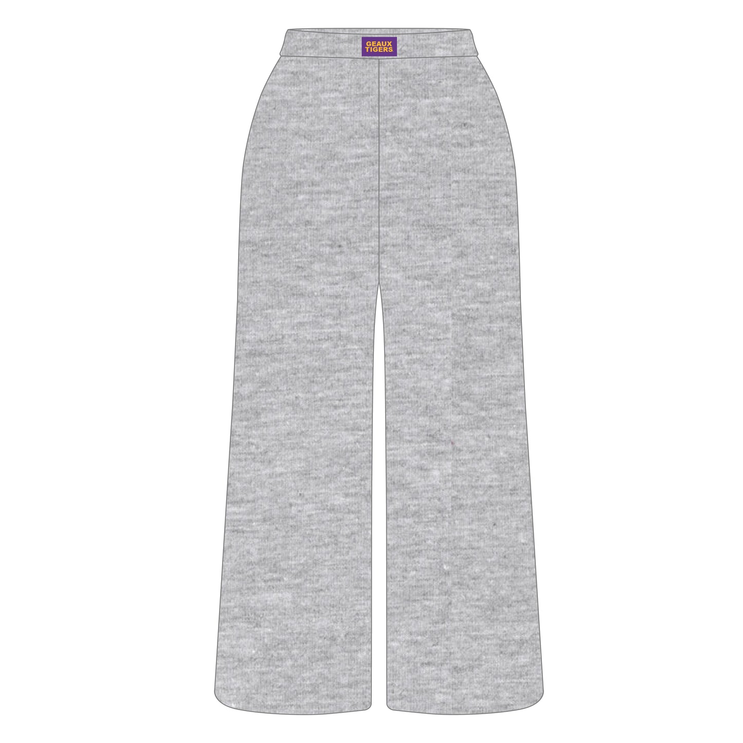 The Ava Airy Pants Geaux Tigers Woven Label | Heather Grey
