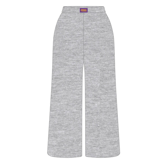 The Ava Airy Pants Geaux Tigers Woven Label | Heather Grey