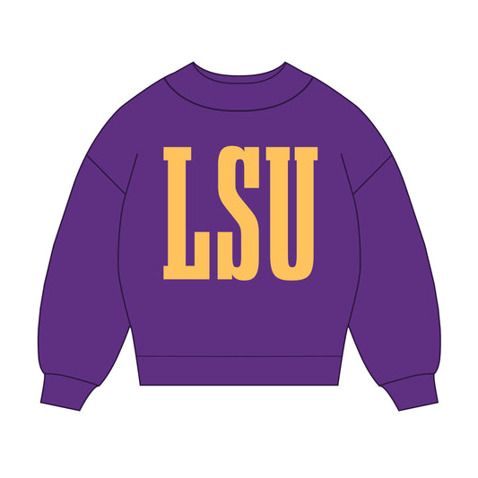 The Madi Varsity Mockneck LSU | Purple