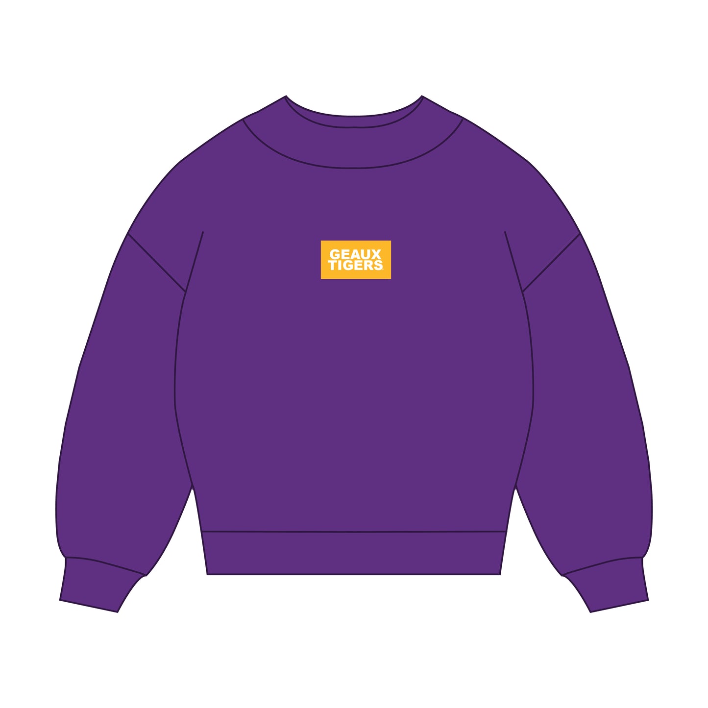 The Mary Mockneck Geaux Tigers Woven Label | Purple
