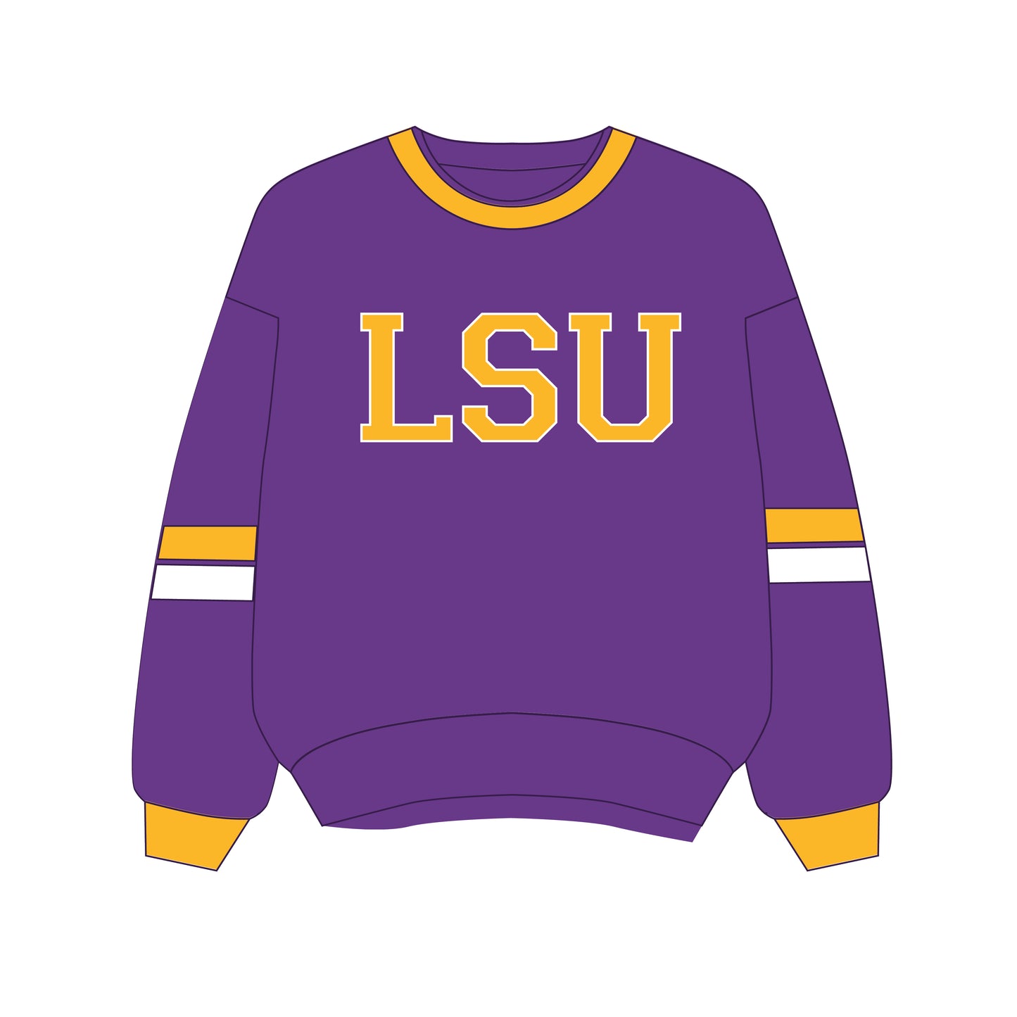 The Virginia Varsity Crewneck LSU | Youth Purple