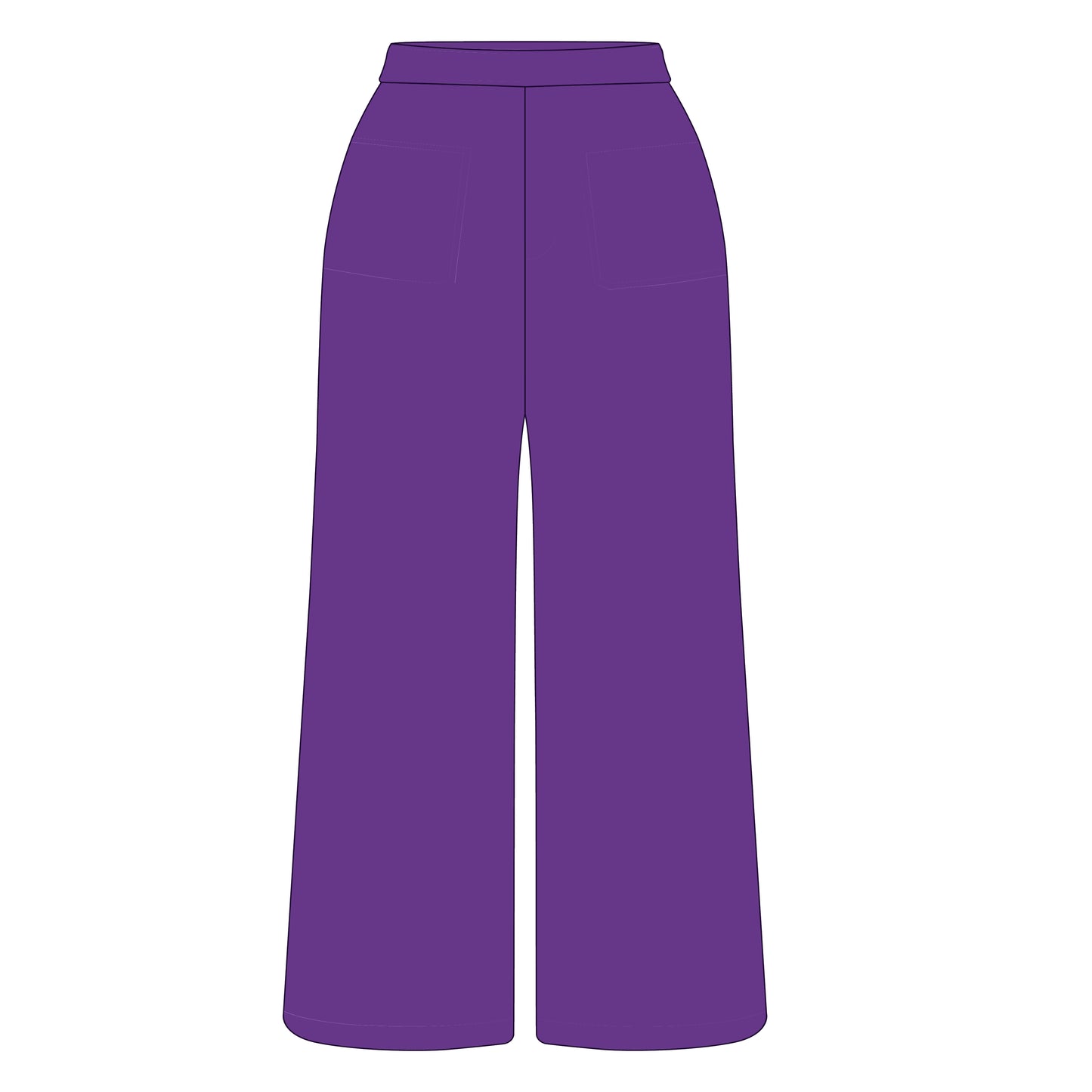 The Ava Airy Pants Geaux Tigers Woven Label | Purple