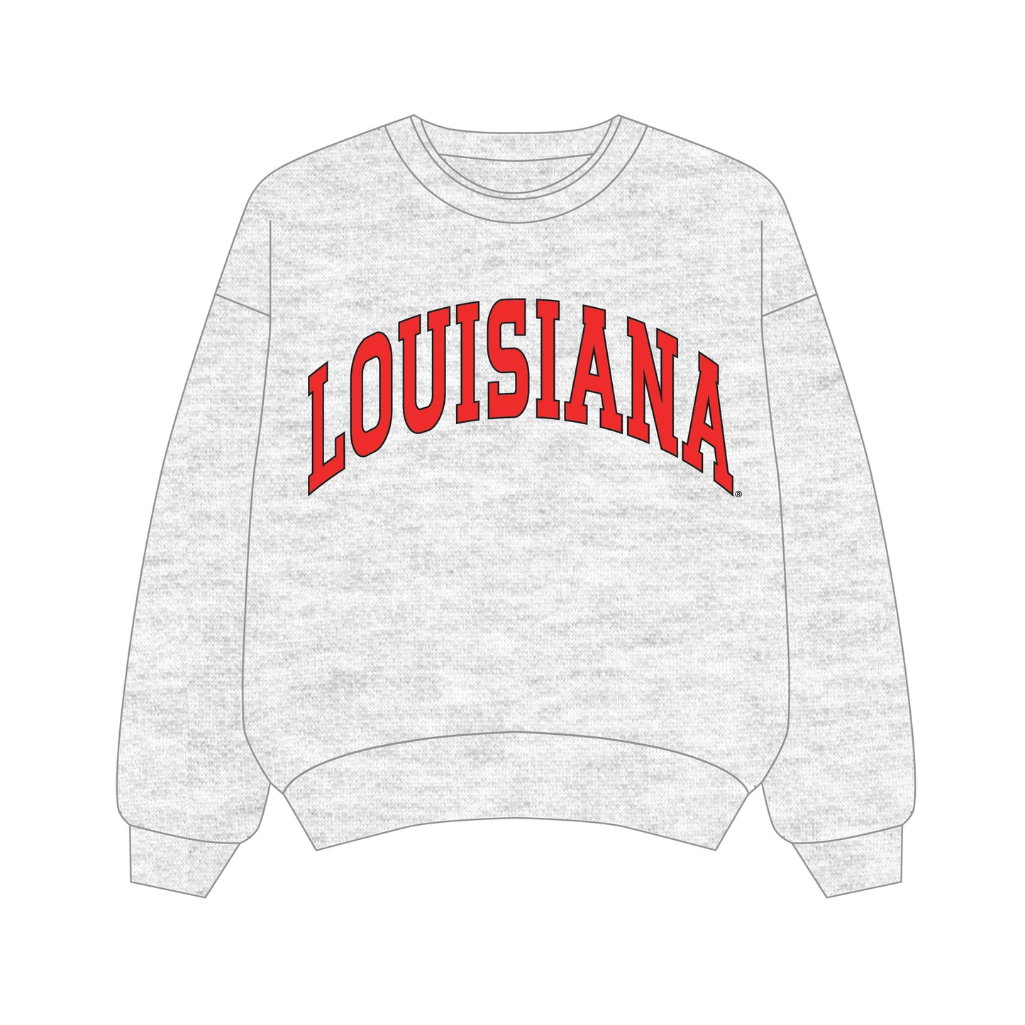 The Olivia Oversized Crewneck Louisiana | Ash