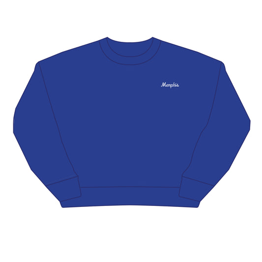 The Brooke Solid Crewneck Memphis | Royal