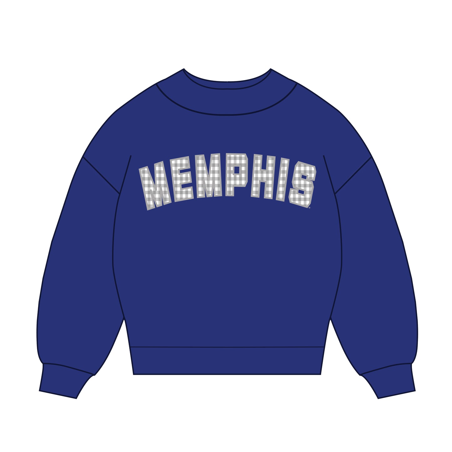 The Mallory Gingham Mockneck Memphis | Royal