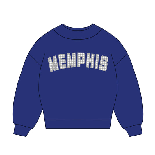 The Mallory Gingham Mockneck Memphis | Royal