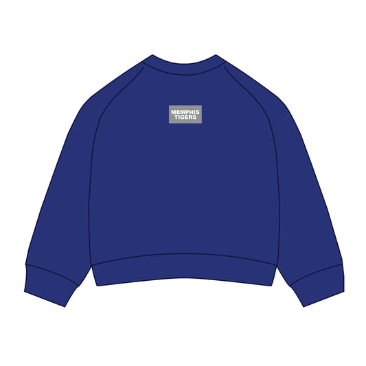 The Ava Airy Crewneck Memphis Tigers Woven Label | Royal