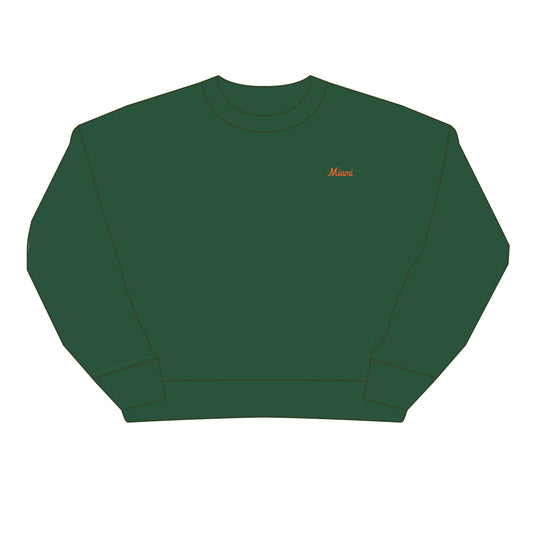 The Brooke Solid Crewneck Miami | Green