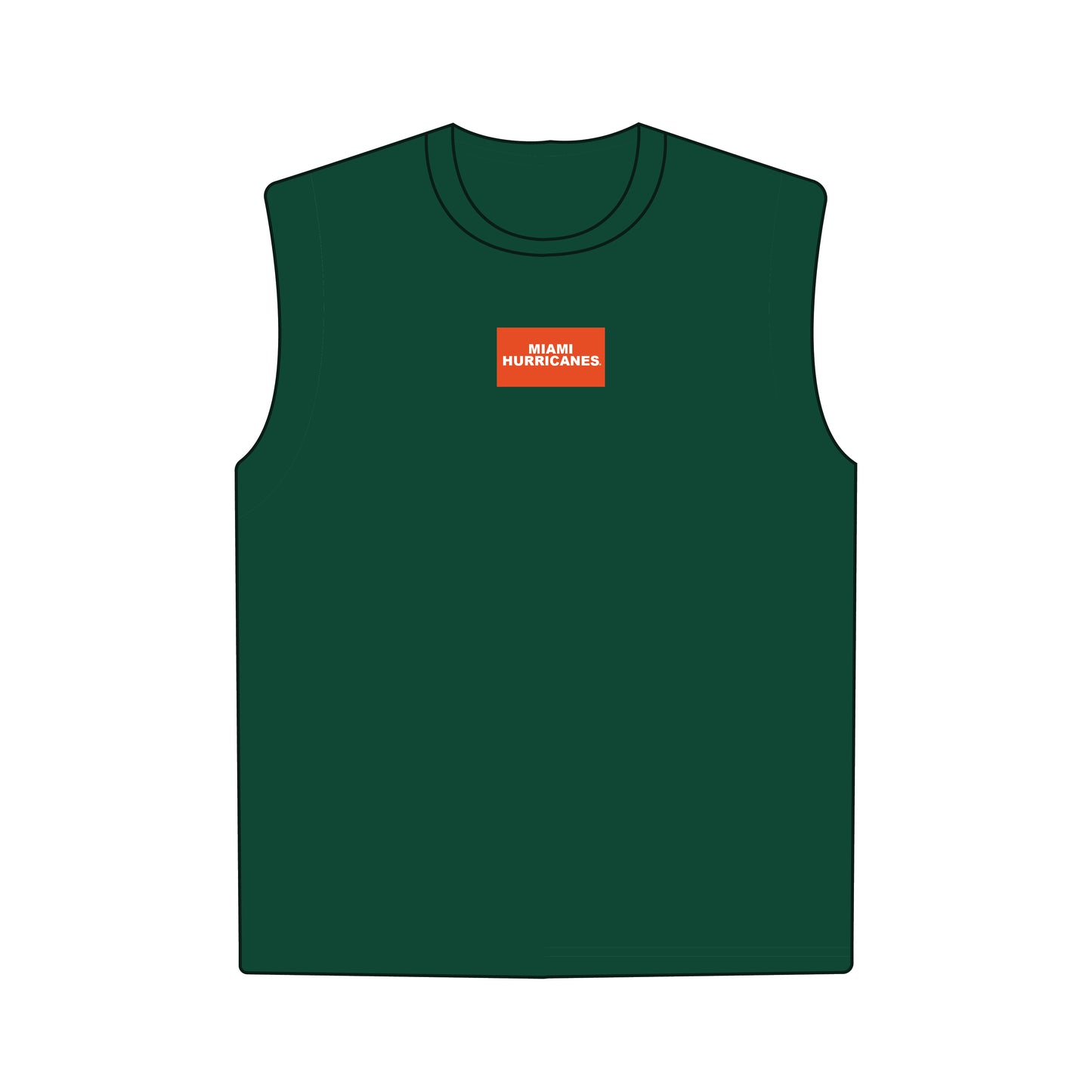 The Anna Active Tank Miami Hurricanes Woven Label | Dark Green
