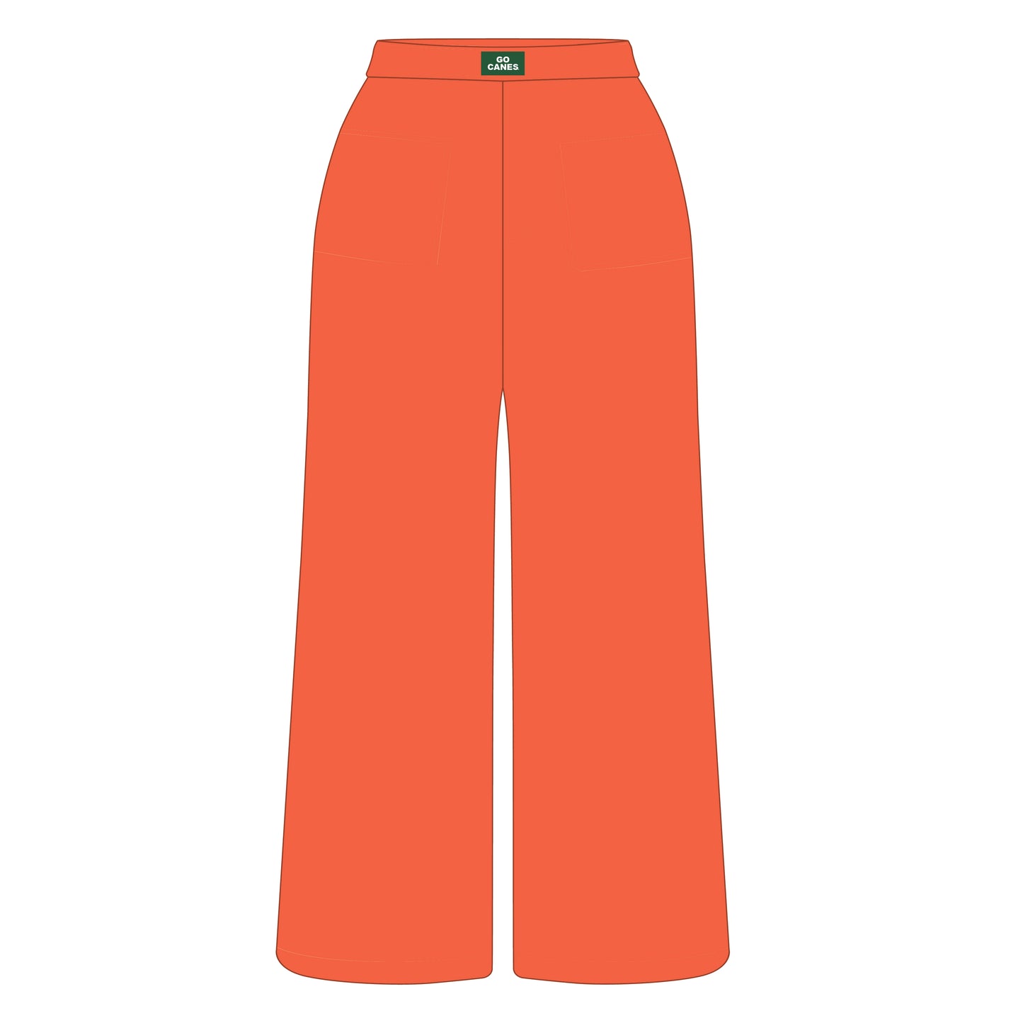 The Ava Airy Pants Miami Hurricanes Woven Label | Orange