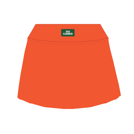 The Alli Tennis Skort Go Canes Woven Label | Youth Orange